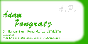 adam pongratz business card